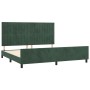 Estructura cama con cabecero terciopelo verde oscuro 200x200 cm de , Camas y somieres - Ref: Foro24-3125900, Precio: 272,89 €...