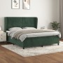 Cama box spring con colchón terciopelo verde oscuro 180x200 cm de , Camas y somieres - Ref: Foro24-3129348, Precio: 651,81 €,...