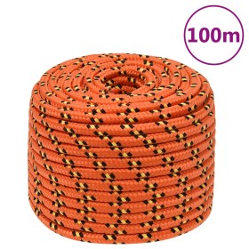 Orange polypropylene boat rope 14 mm 100 m by , Ropes and metal cords - Ref: Foro24-152676, Price: 75,99 €, Discount: %