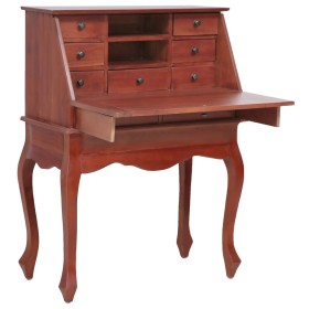 Escritorio secreter madera maciza de caoba marrón 78x42x103 cm de , Escritorios - Ref: Foro24-283841, Precio: 369,40 €, Descu...