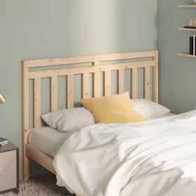 Solid pine wood bed headboard 146x4x100 cm by , Headboards and footboards - Ref: Foro24-814089, Price: 57,93 €, Discount: %