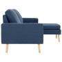 3-Sitzer-Sofa mit Fußhocker aus blauem Stoff von , Sofas - Ref: Foro24-288727, Preis: 437,09 €, Rabatt: %