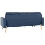 3-Sitzer-Sofa mit Fußhocker aus blauem Stoff von , Sofas - Ref: Foro24-288727, Preis: 437,09 €, Rabatt: %