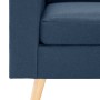 3-Sitzer-Sofa mit Fußhocker aus blauem Stoff von , Sofas - Ref: Foro24-288727, Preis: 437,09 €, Rabatt: %