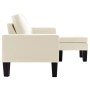 3-seater sofa with footrest in cream-colored synthetic leather by , Sofas - Ref: Foro24-288773, Price: 429,63 €, Discount: %