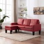 3-Sitzer-Sofa mit Fußstütze aus weinrotem Kunstleder von , Sofas - Ref: Foro24-288771, Preis: 440,29 €, Rabatt: %