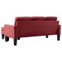 3-Sitzer-Sofa mit Fußstütze aus weinrotem Kunstleder von , Sofas - Ref: Foro24-288771, Preis: 440,99 €, Rabatt: %