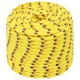 Yellow polypropylene boat rope 12 mm 100 m by , Ropes and metal cords - Ref: Foro24-152619, Price: 54,93 €, Discount: %