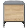 Bench with storage engineered wood Sonoma oak 42x42x45 cm by , Benches for halls and storage - Ref: Foro24-835133, Price: 59,...