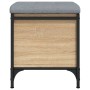 Bench with storage engineered wood Sonoma oak 42x42x45 cm by , Benches for halls and storage - Ref: Foro24-835133, Price: 59,...