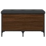 Brown oak engineered wood storage bench 82x42x45 cm by , Benches for halls and storage - Ref: Foro24-835146, Price: 75,24 €, ...