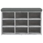 Concrete gray engineered wood shoe bench 82x32x50 cm by , Benches for halls and storage - Ref: Foro24-835106, Price: 80,76 €,...