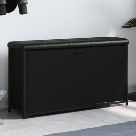 Shoe bench with folding drawer black 102x32x56 cm by , Benches for halls and storage - Ref: Foro24-835127, Price: 87,42 €, Di...