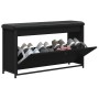 Banco zapatero con cajón abatible negro 102x32x56 cm de , Bancos para recibidores y almacenamiento - Ref: Foro24-835127, Prec...