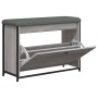 Banco zapatero con cajón abatible gris Sonoma 82x32x56 cm de , Bancos para recibidores y almacenamiento - Ref: Foro24-835125,...