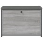 Banco zapatero con cajón abatible gris Sonoma 82x32x56 cm de , Bancos para recibidores y almacenamiento - Ref: Foro24-835125,...