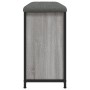 Banco zapatero con cajón abatible gris Sonoma 82x32x56 cm de , Bancos para recibidores y almacenamiento - Ref: Foro24-835125,...