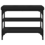 Black engineered wood shoe bench 62x32x47 cm by , Benches for halls and storage - Ref: Foro24-835152, Price: 60,71 €, Discoun...