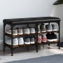 Shoe bench engineered wood smoked oak 82x32x47 cm by , Benches for halls and storage - Ref: Foro24-835159, Price: 57,99 €, Di...