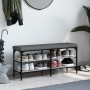 Sonoma gray engineered wood shoe bench 102x32x47 cm by , Benches for halls and storage - Ref: Foro24-835165, Price: 64,66 €, ...