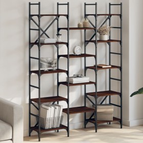 Brown oak engineered wood shelf 127.5x28.5x172.5cm by , Bookcases and shelves - Ref: Foro24-838872, Price: 109,99 €, Discount: %