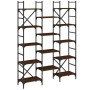 Regal aus braunem Eichenholzwerkstoff, 127,5 x 28,5 x 172,5 cm von , Bücherregale und Regale - Ref: Foro24-838872, Preis: 109...