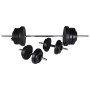 Wall-mounted weight machine with weights and dumbbells 60.5 kg by vidaXL, Weight lifting machines - Ref: Foro24-275357, Price...