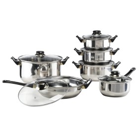 HI Stainless steel cookware set 12 pieces by HI, Cookware - Ref: Foro24-423938, Price: 59,94 €, Discount: %