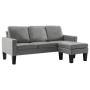 3-Sitzer-Sofa mit Fußstütze aus grauem Kunstleder von , Sofas - Ref: Foro24-288769, Preis: 388,99 €, Rabatt: %