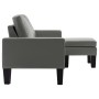 3-Sitzer-Sofa mit Fußstütze aus grauem Kunstleder von , Sofas - Ref: Foro24-288769, Preis: 388,99 €, Rabatt: %