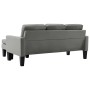 3-Sitzer-Sofa mit Fußstütze aus grauem Kunstleder von , Sofas - Ref: Foro24-288769, Preis: 388,99 €, Rabatt: %