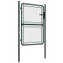 Puerta de jardín de acero verde 100x150 cm de vidaXL, Puertas de jardín - Ref: Foro24-144405, Precio: 181,46 €, Descuento: %