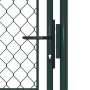 Puerta de jardín de acero verde 100x150 cm de vidaXL, Puertas de jardín - Ref: Foro24-144405, Precio: 181,46 €, Descuento: %