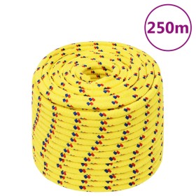 Yellow polypropylene boat rope 12 mm 250 m by , Ropes and metal cords - Ref: Foro24-152620, Price: 120,99 €, Discount: %