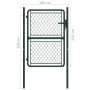 Green steel garden gate 100x150 cm by vidaXL, garden gates - Ref: Foro24-144405, Price: 181,46 €, Discount: %