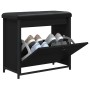 Shoe bench with folding drawer black 62x32x56 cm by , Benches for halls and storage - Ref: Foro24-835117, Price: 68,87 €, Dis...