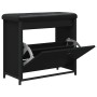 Shoe bench with folding drawer black 62x32x56 cm by , Benches for halls and storage - Ref: Foro24-835117, Price: 68,87 €, Dis...