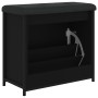 Shoe bench with folding drawer black 62x32x56 cm by , Benches for halls and storage - Ref: Foro24-835117, Price: 68,87 €, Dis...