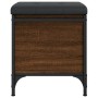 Brown oak engineered wood storage bench 42x42x45 cm by , Benches for halls and storage - Ref: Foro24-835136, Price: 49,74 €, ...