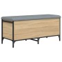 Bank mit Stauraum aus Sonoma-Eiche, 102 x 42 x 45 cm von , Bänke für Hallen und Lager - Ref: Foro24-835148, Preis: 95,34 €, R...