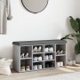 Sonoma gray engineered wood shoe bench 102x32x50 cm by , Benches for halls and storage - Ref: Foro24-835115, Price: 91,69 €, ...