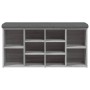 Banco zapatero madera de ingeniería gris Sonoma 102x32x50 cm de , Bancos para recibidores y almacenamiento - Ref: Foro24-8351...