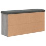 Banco zapatero madera de ingeniería gris Sonoma 102x32x50 cm de , Bancos para recibidores y almacenamiento - Ref: Foro24-8351...