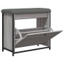 Banco zapatero con cajón abatible gris Sonoma 62x32x56 cm de , Bancos para recibidores y almacenamiento - Ref: Foro24-835120,...