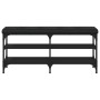 Black engineered wood shoe bench 102x32x47 cm by , Benches for halls and storage - Ref: Foro24-835162, Price: 68,57 €, Discou...