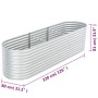 Galvanized silver steel flowerbed 320x80x81 cm by vidaXL, Pots and planters - Ref: Foro24-45512, Price: 174,51 €, Discount: %