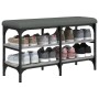 Banco zapatero madera de ingeniería gris Sonoma 82x32x47 cm de , Bancos para recibidores y almacenamiento - Ref: Foro24-83516...