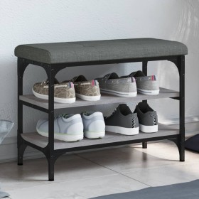 Sonoma gray engineered wood shoe bench 62x32x47 cm by , Benches for halls and storage - Ref: Foro24-835155, Price: 55,72 €, D...