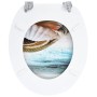 WC toilet seat with shell design MDF cover by vidaXL, Toilet and bidet seats - Ref: Foro24-143925, Price: 39,46 €, Discount: %