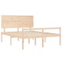 Cama para personas mayores con cabecero madera maciza 160x200cm de , Camas y somieres - Ref: Foro24-3195491, Precio: 167,23 €...